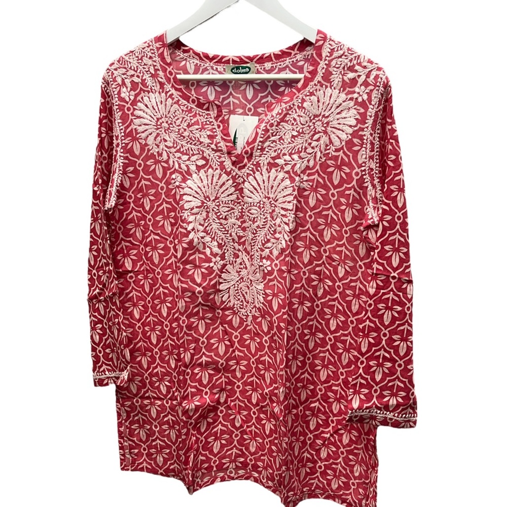 DOLMA | Red Embroidered Tunic 2 size L available